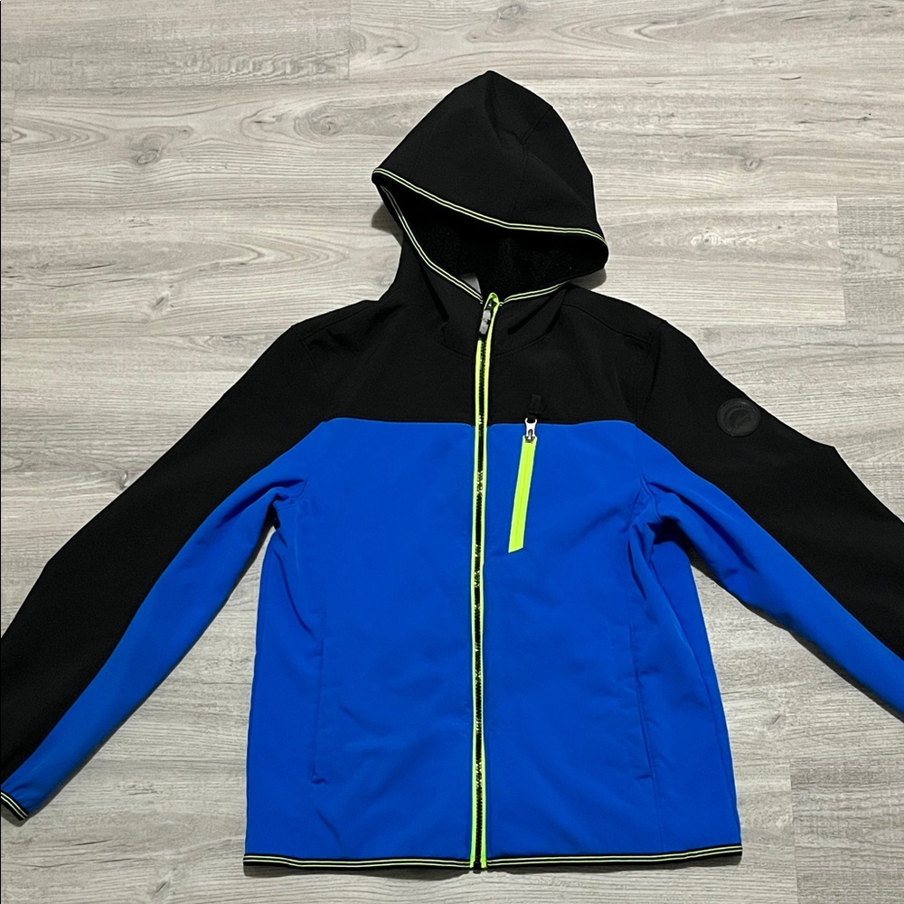 Gerry Weber Kids' Black and Blue Raincoat Sherpa Lined with Hood